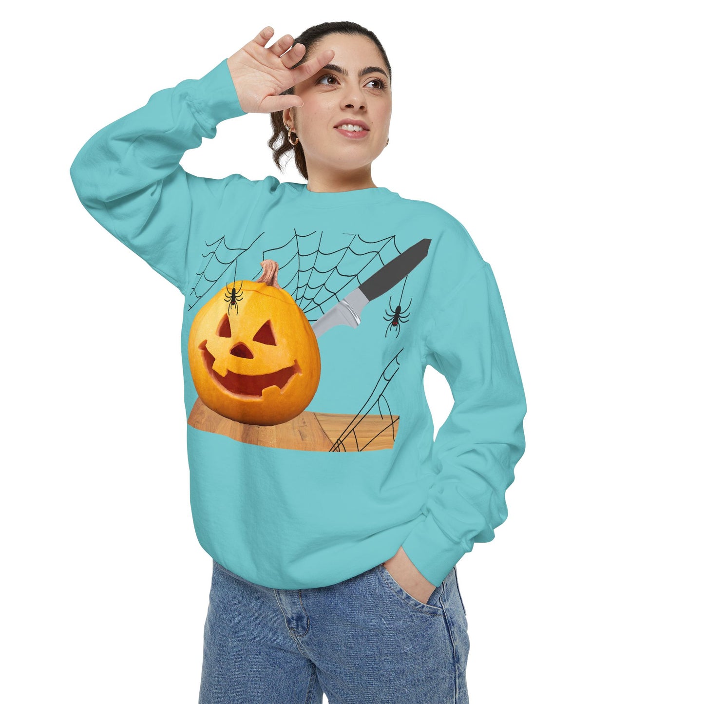 Spooky Pumpkin Sweatshirt, Halloween Apparel, Fall Fashion, Cozy Unisex Crewneck, Pumpkin Decor, Family Friendly Halloween