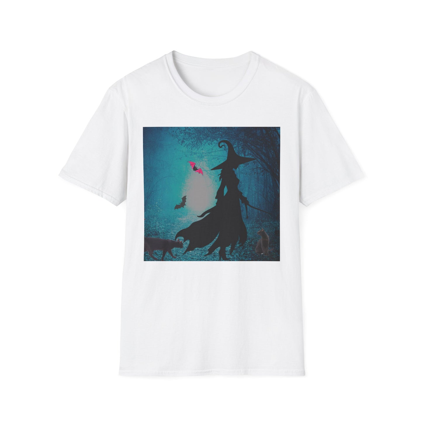 Magical Witch Art T-Shirt, Halloween Tee, Witchy Apparel, Gift for Her, Cute Graphic Shirt, Soft Unisex T-Shirt