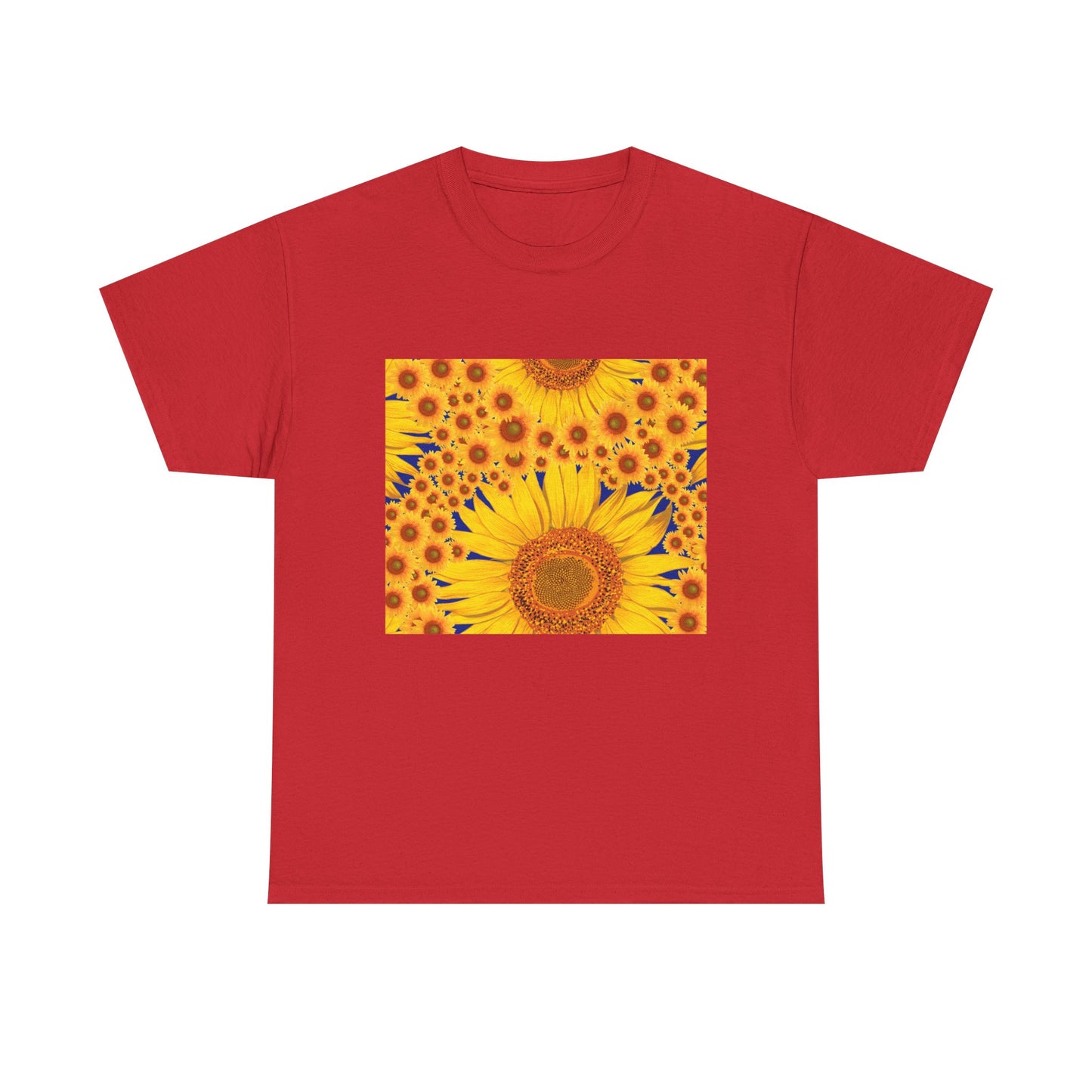 Sunflower Vibes Unisex Heavy Cotton Tee - Perfect for Summer, Nature Lovers, Gardening Celebrations, Casual Wear, Gift Ideas