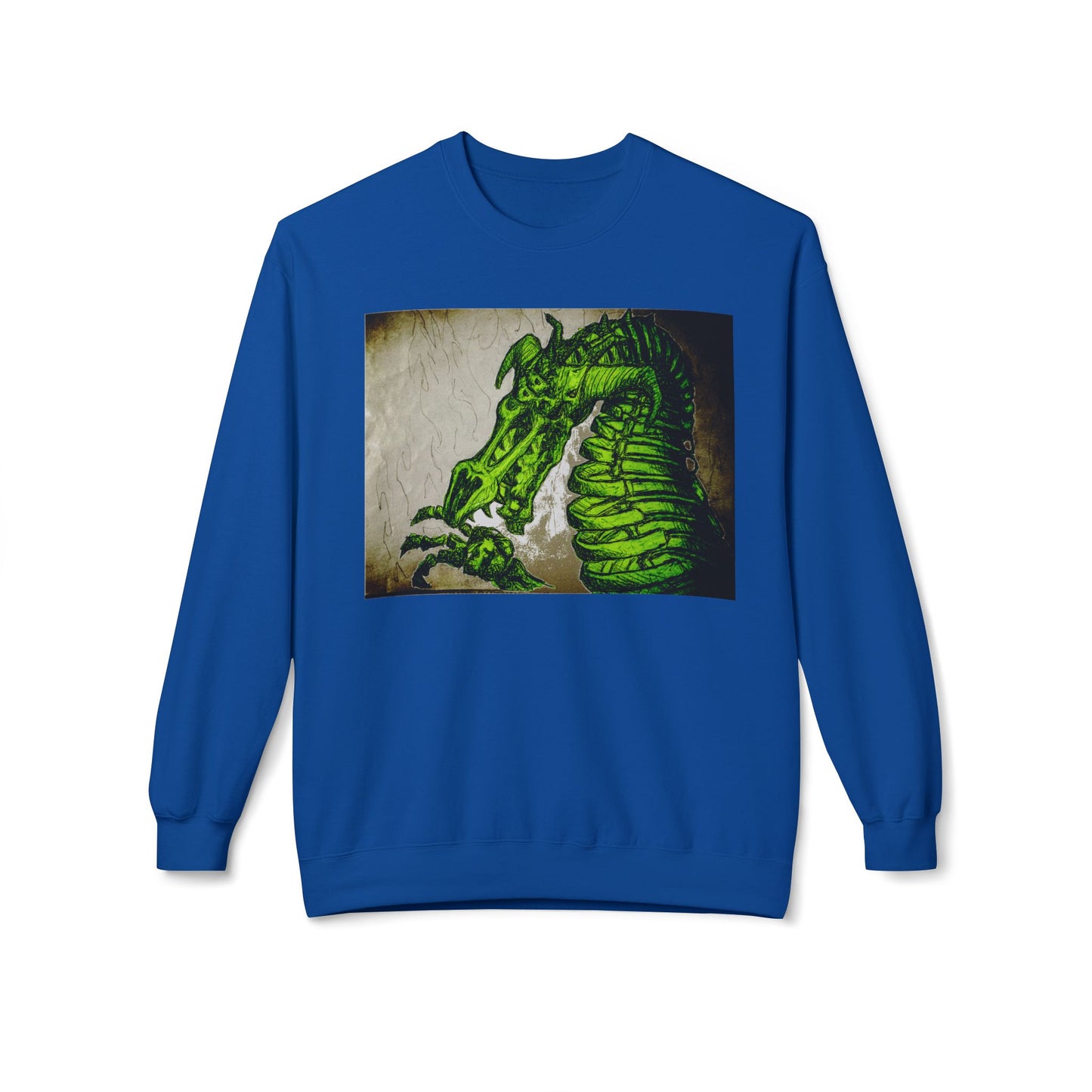 Vintage Green Dragon Unisex Midweight Softstyle Fleece Crewneck Sweatshirt