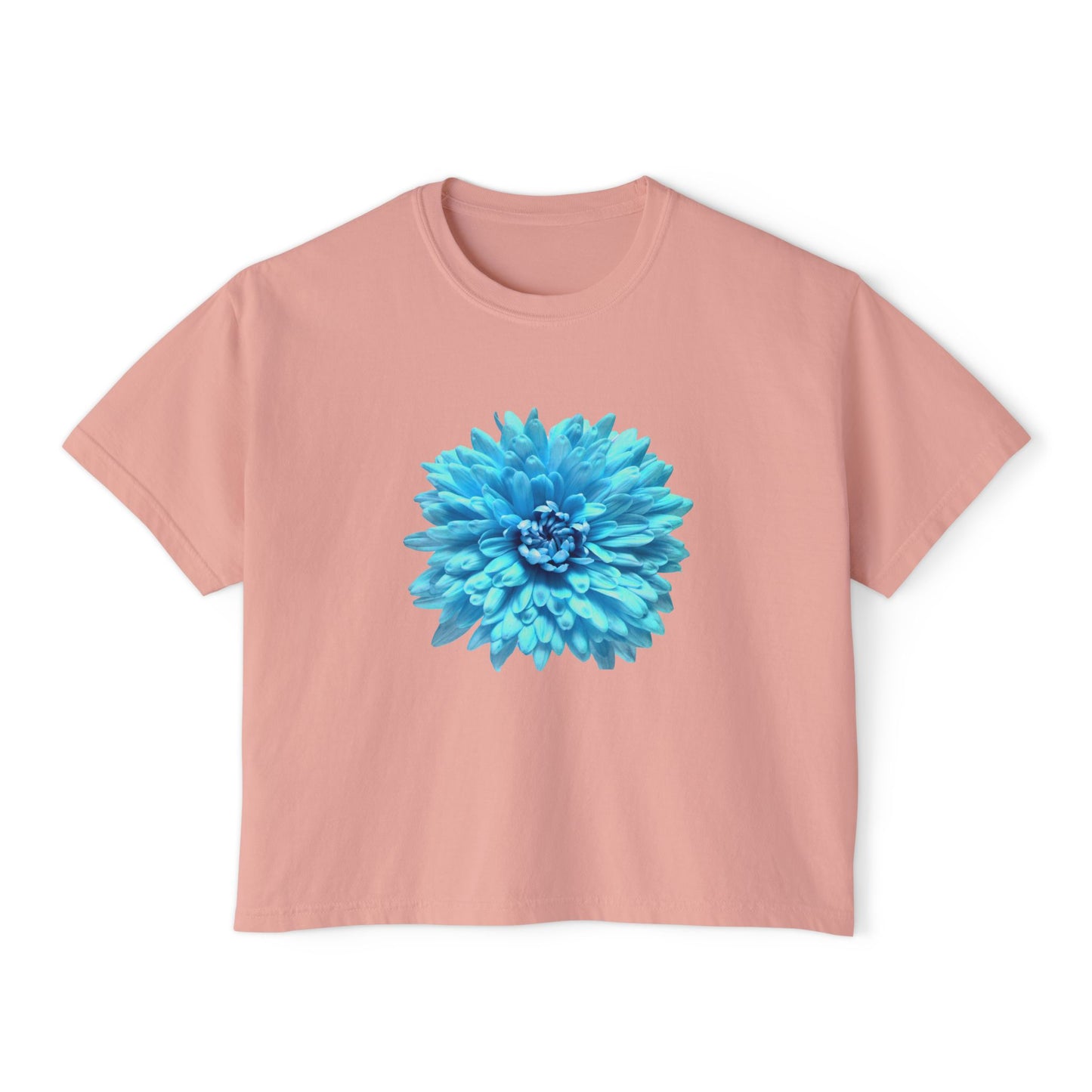 Floral Women's Boxy Tee, Casual Summer T-Shirt, Boho Chic Top, Gift for Her, Trendy Graphic Tee