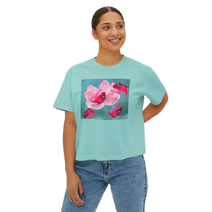 Women's Tee with Floating Roses Design