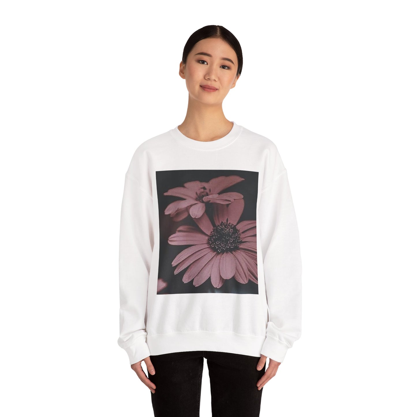 Faded Floral Crewneck Sweatshirt, Cozy Floral Sweatshirt, Gift for Her, Fashion Sweatshirt, Fall Style, Casual Wear