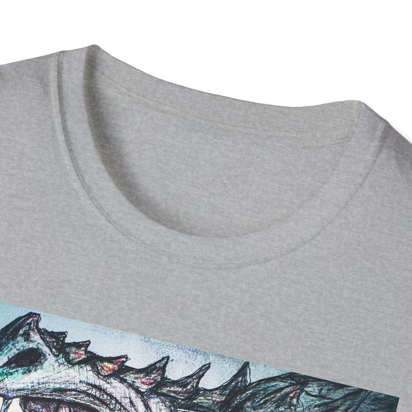 Graphic Dragon Art Unisex T-Shirt, Unique Gift for Ocean Lovers, Summer Vibes, Casual Wear, Perfect for Beach Days, Art Parties
