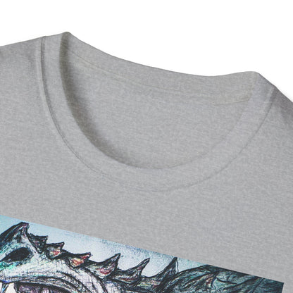 Graphic Dragon Art Unisex T-Shirt, Unique Gift for Ocean Lovers, Summer Vibes, Casual Wear, Perfect for Beach Days, Art Parties