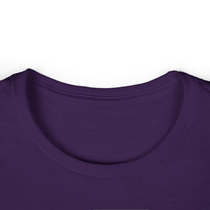 Playful tabby reaches for pink moon Women's Softstyle Tee
