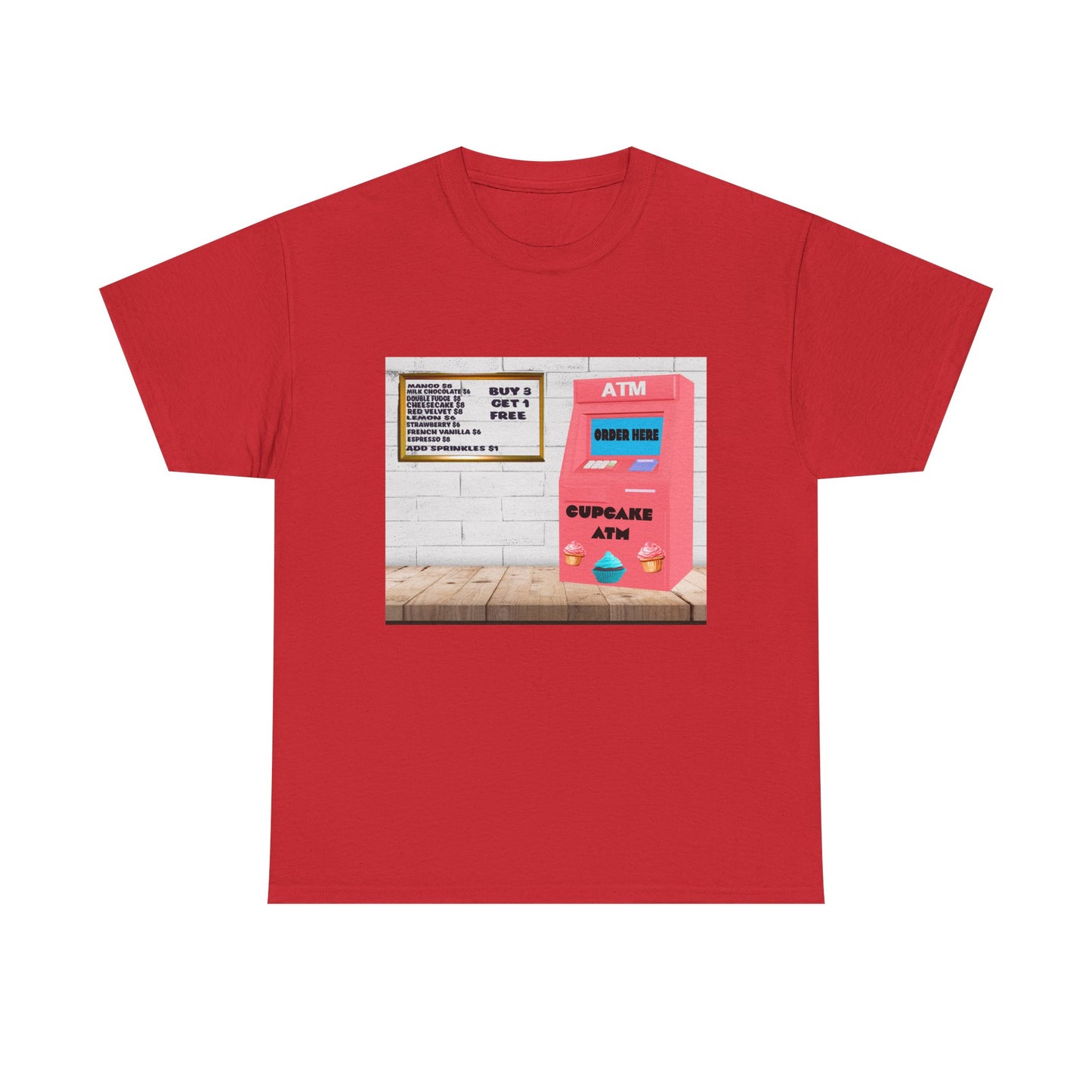 Cupcake ATM Tee Shirt 
Unisex Cotton