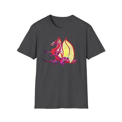 Red Dragon Graphic Unisex T-Shirt, Softstyle Tee, Unique Gift, Casual Wear, Fantasy Lover Apparel, Ideal for Conventions, Birthdays