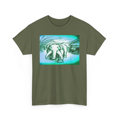 Artistic Elephant Unisex Cotton Tee - Unique Graphic Design