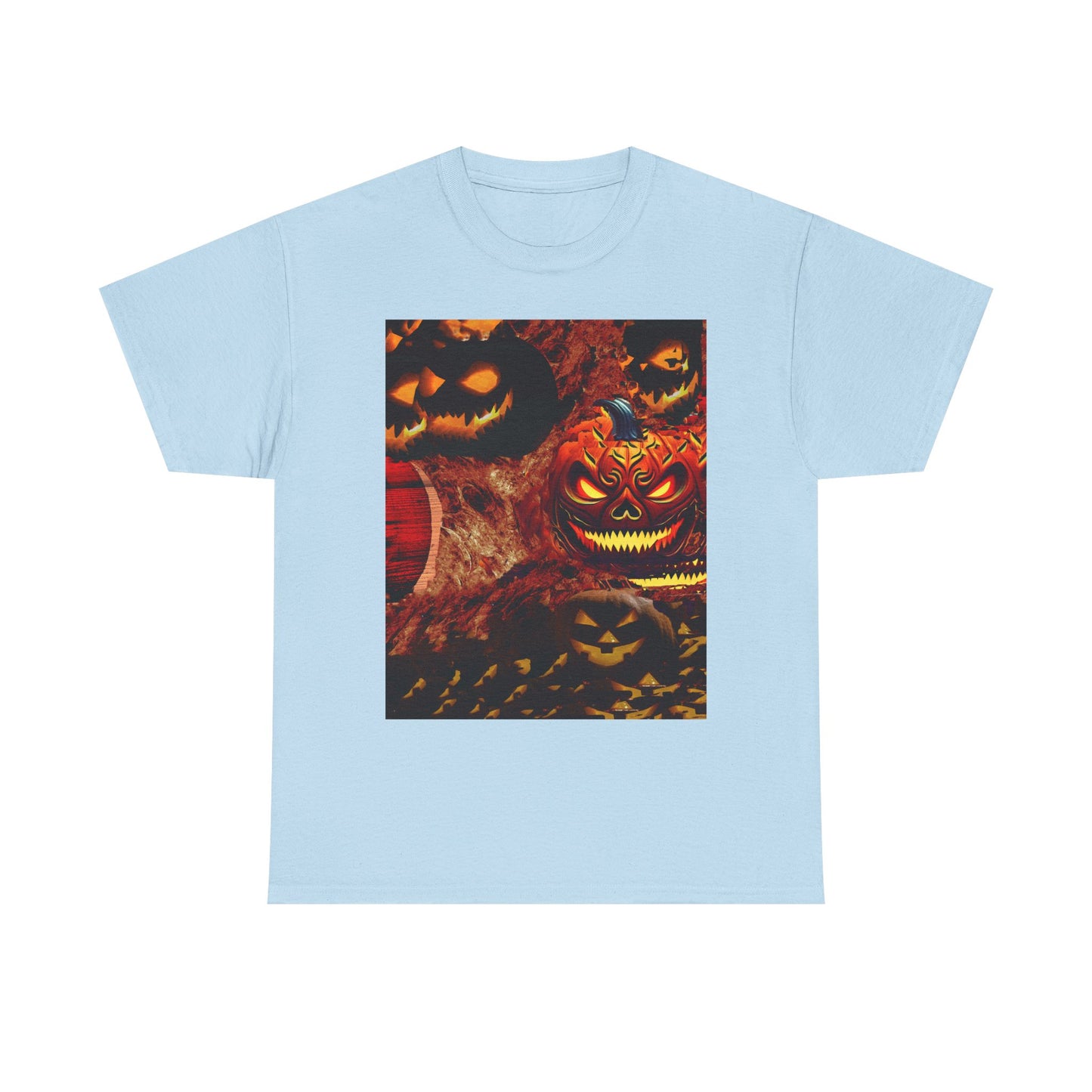Halloween Distorted Pumpkin Unisex Tee, Spooky Shirt, Fall Apparel, Casual Halloween Outfit, Trick or Treat Tee, Festive Gift
