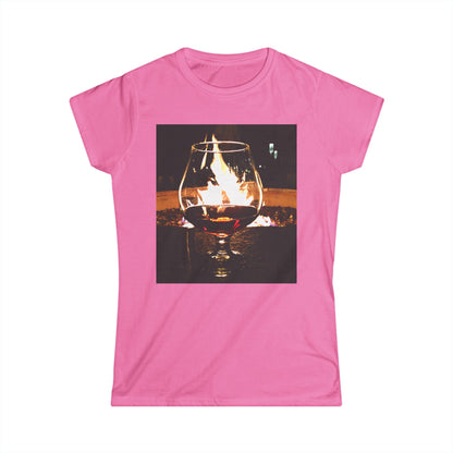 Elegant Wine-Themed Women's Softstyle Tee, Perfect for Wine Lovers, cognac enthusiasts. Casual Outings, Gifts for Her, Cozy Gatherings, and Wine Events