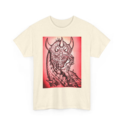 Bold Graphic Tee with Gothic Dragon Design, Unisex Cotton Shirt, Unique Art Tee, Oversized Casual Top, Gift for Art Lovers