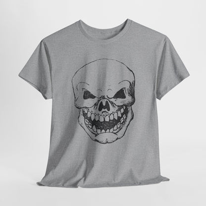 Sketched Skull Tee — Grinning Skull Graphic T-Shirt