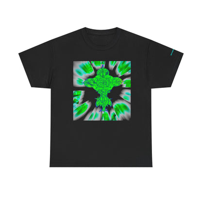 Celtic Green Cross T-Shirt — Vibrant Celtic Knotwork Tee