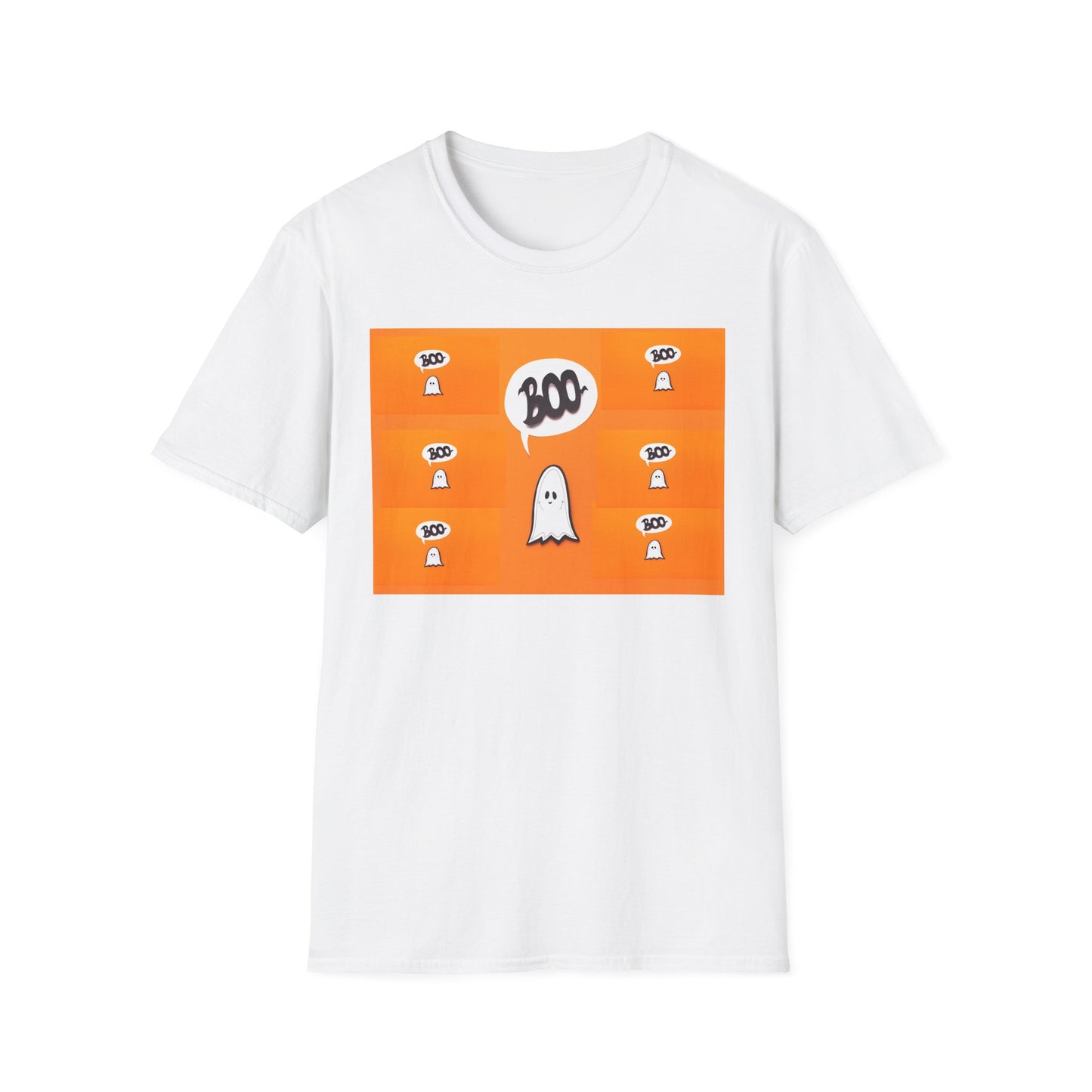 Halloween Ghost 'Boo' Unisex T-Shirt | Spooky Vibes, Costume, Fall Festivities, Trick-or-Treat, Fun Graphic Tee