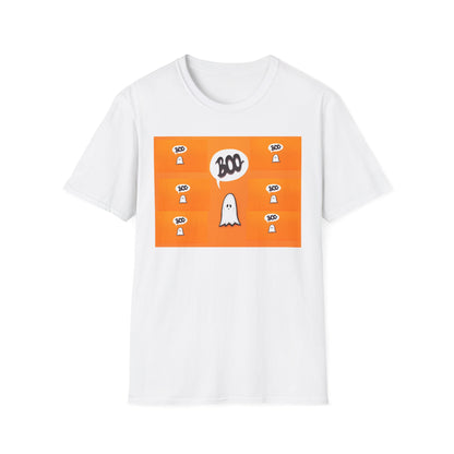 Halloween Ghost 'Boo' Unisex T-Shirt | Spooky Vibes, Costume, Fall Festivities, Trick-or-Treat, Fun Graphic Tee