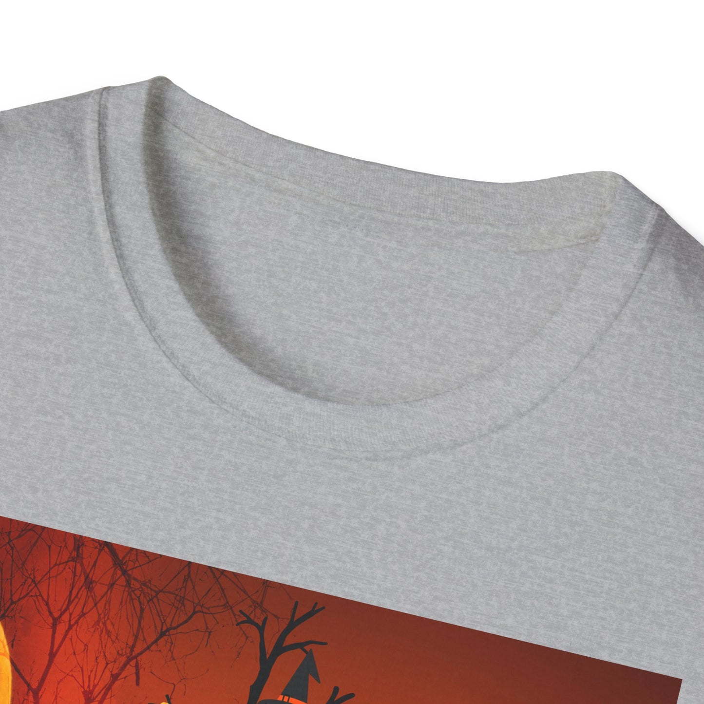 Halloween Pumpkin Tree T-Shirt, Unisex Softstyle Tee for Halloween, Spooky Vibes, Autumn Fashion, Fall Celebration Shirt