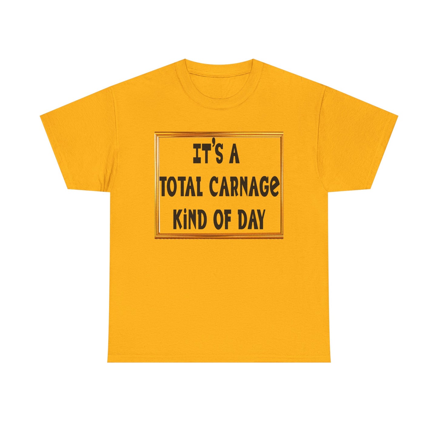 Total Carnage Unisex Heavy Cotton Tee, Casual t-shirt, Graphic Tee, Humor Shirt, Gift for Friends, Fun Apparel