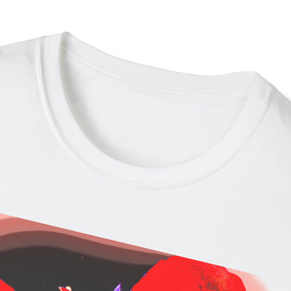 Sophie’s Saturday Floral Abstract T-Shirt — Red Rose Graphic Tee