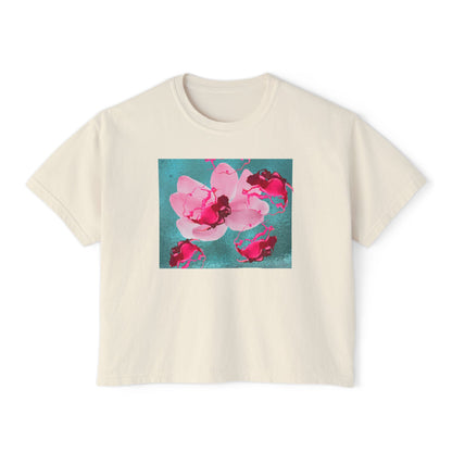 Women's Tee with Floating Roses Design