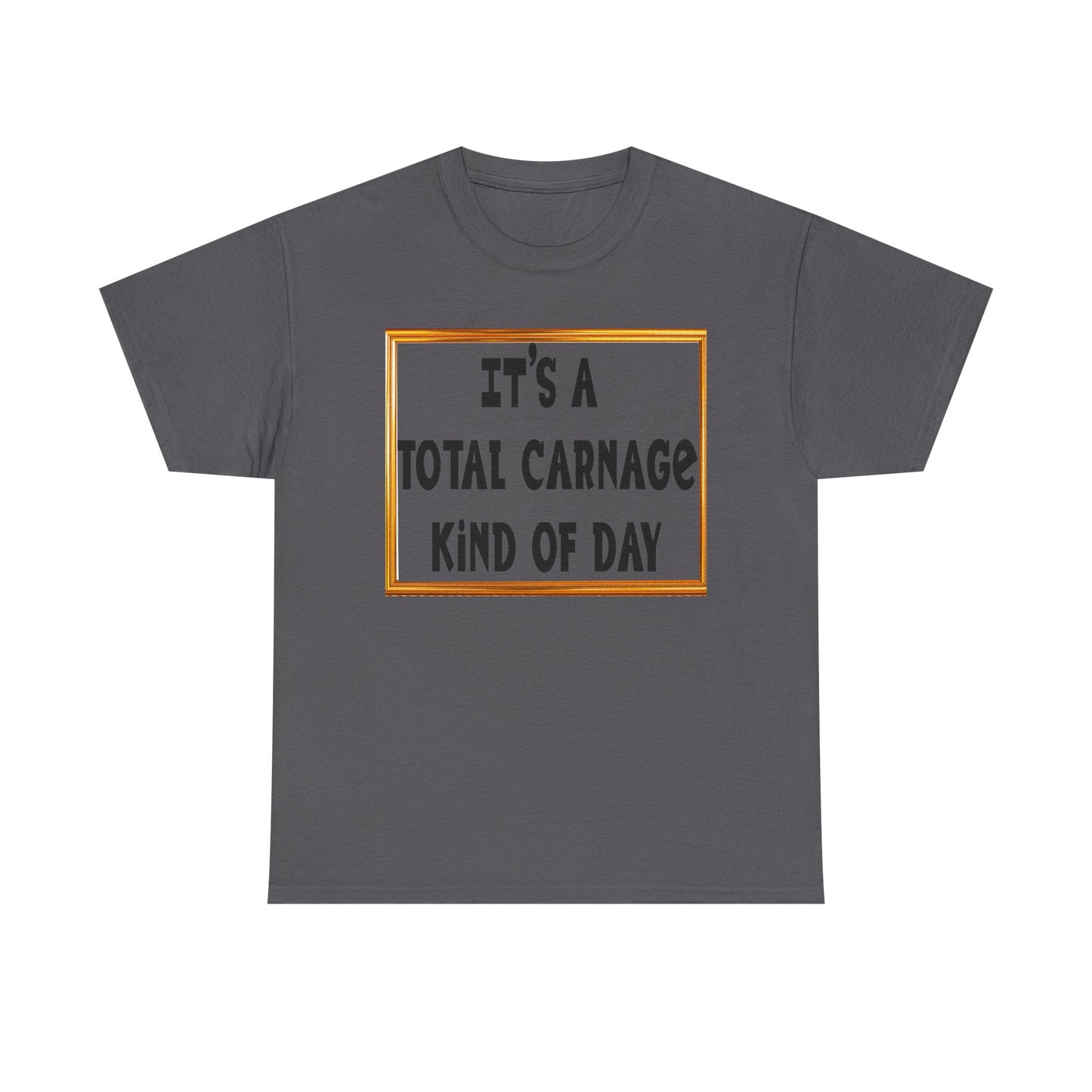 Total Carnage Unisex Heavy Cotton Tee, Casual t-shirt, Graphic Tee, Humor Shirt, Gift for Friends, Fun Apparel