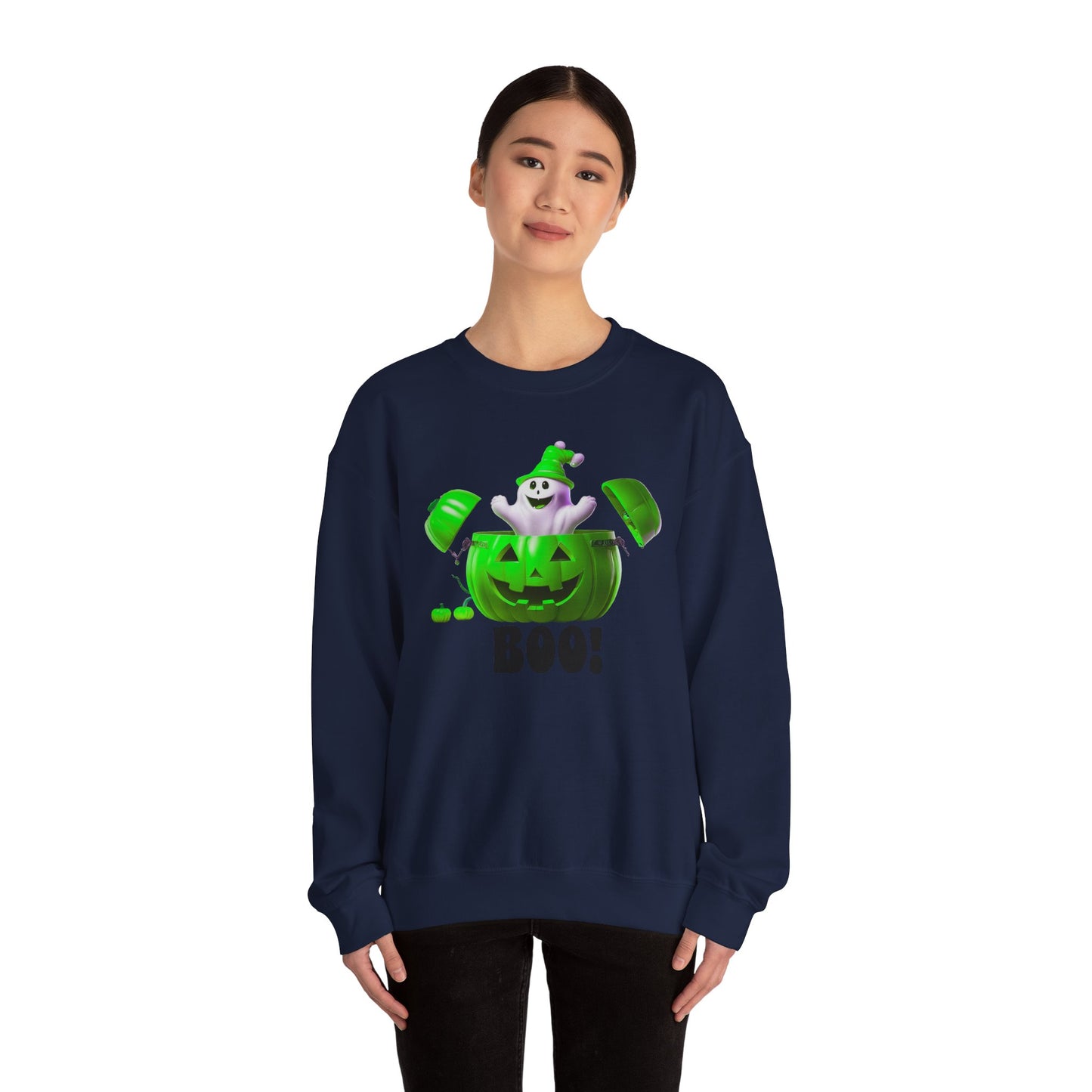 Halloween BOO Crewneck Sweatshirt, Unisex Boo Sweater for Fall Celebrations, Ghosts and Pumpkins Sweatshirt, Spooky Season Apparel, [...]