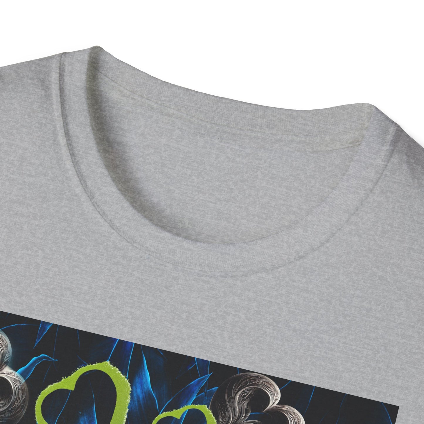 Floral Heart Unisex T-Shirt, Soft Cotton Tee, Casual Wear, Gift for Her/Him, Trendy Graphic Tee, Stylish Everyday Shirt