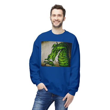 Vintage Green Dragon Unisex Midweight Softstyle Fleece Crewneck Sweatshirt