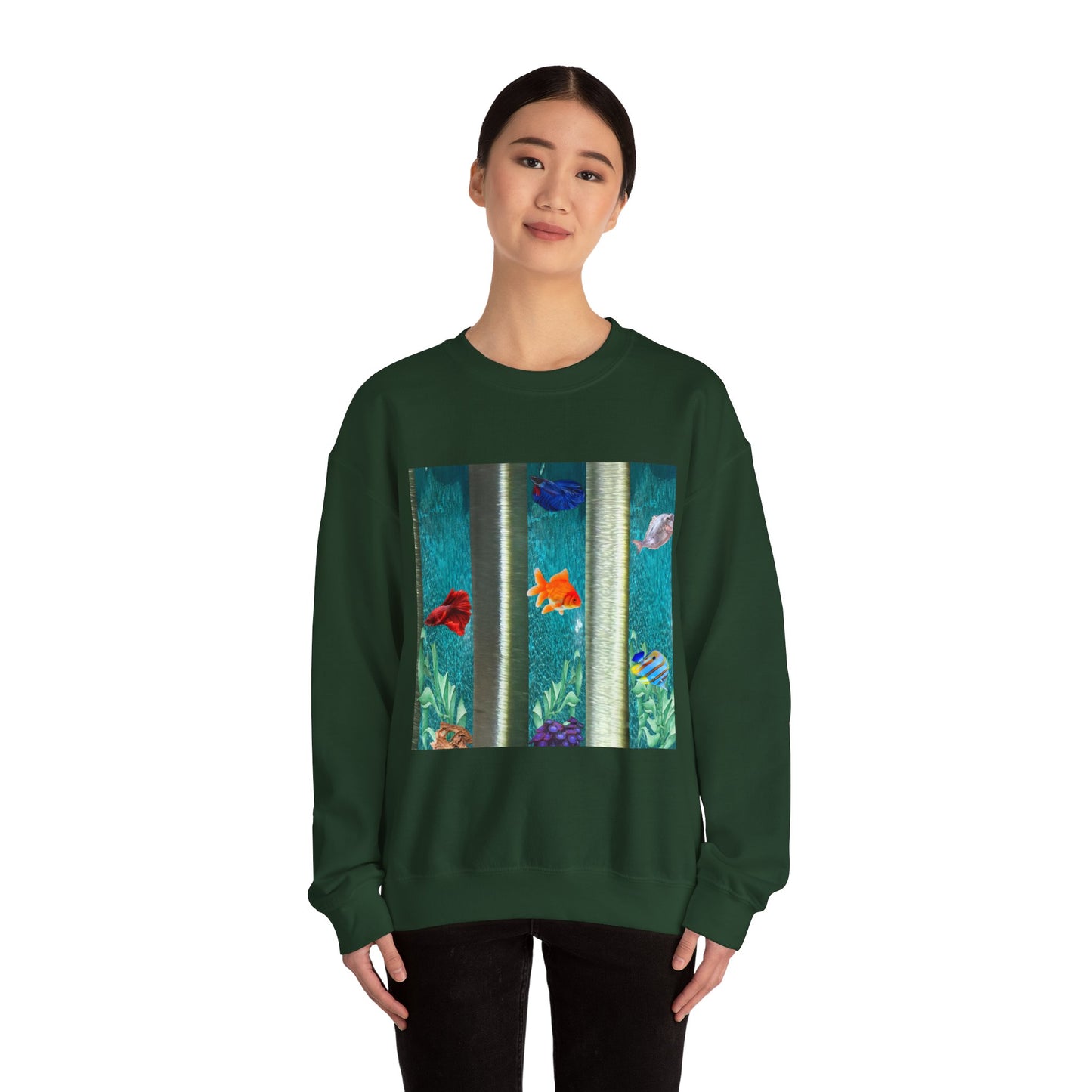 Vibrant Aquatic Sweatshirt - Cozy Outfit, Unique Gift, Everyday Comfort, Relaxing Atmosphere, Ocean Lover's Apparel