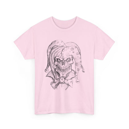 Skull Jester Sketch T-Shirt — Gothic Horror Skull Joker Tee