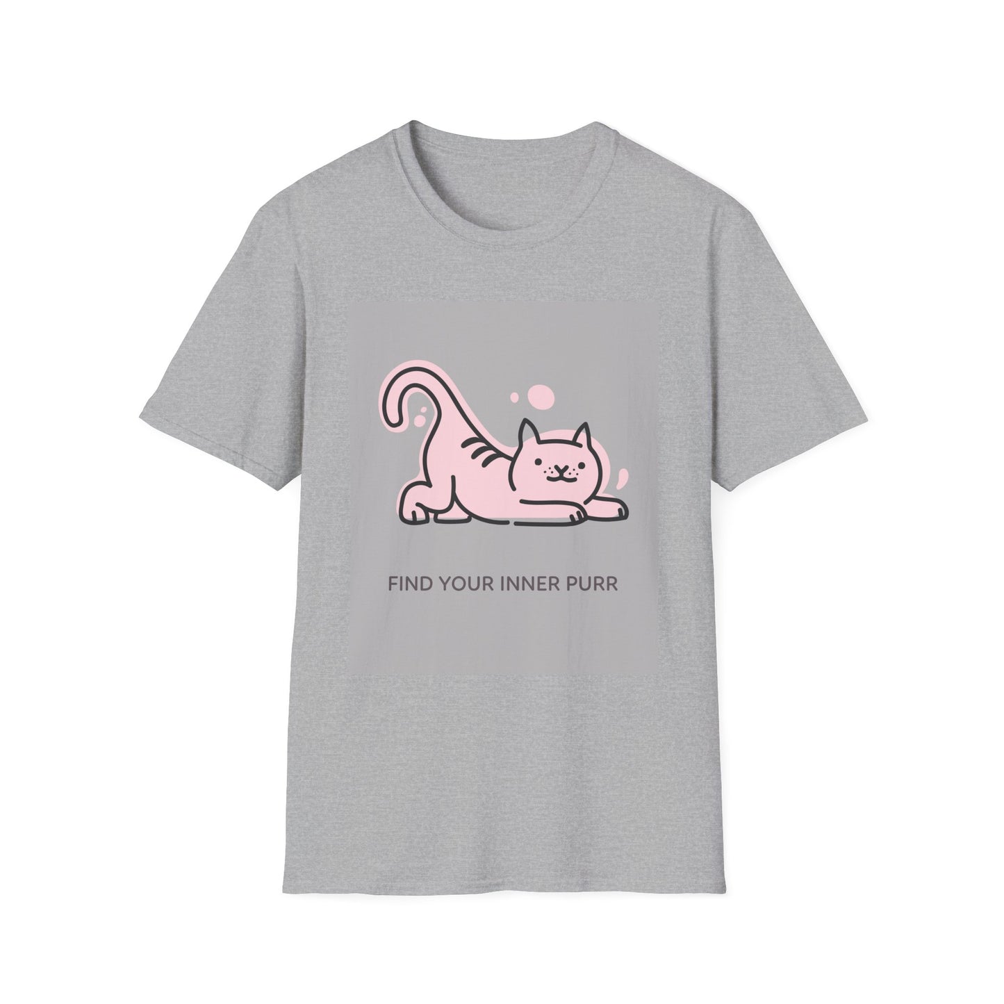 Cute Cat Themed T-Shirt, Unisex Softstyle Tee, Find Your Inner Purr, Pet Lover Gift, Cozy Casual Wear, Birthday Gift, Cat Owner Apparel