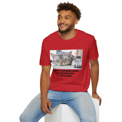 Funny Cat Quote T-Shirt, Unisex Tee, Cat Lover Gift, Sarcastic Humor Shirt, Casual Wear, Gift for Pet Owners
