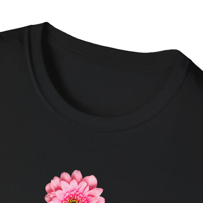 Floral Pink Rose Cross T-Shirt