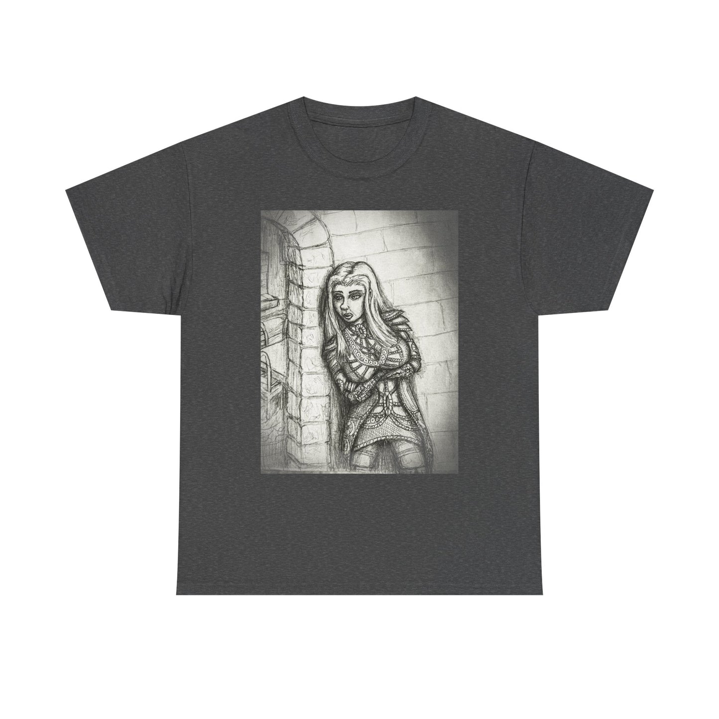Fantasy Female Elf B & W Unisex Tee