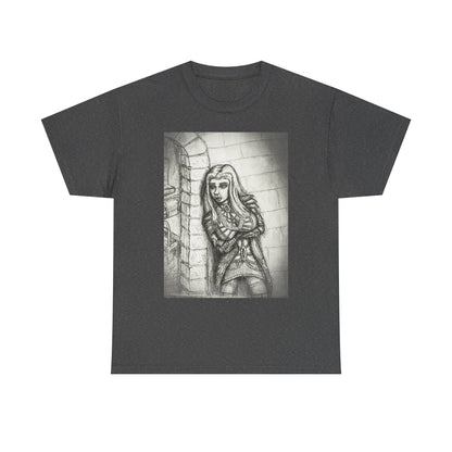 Fantasy Female Elf B & W Unisex Tee