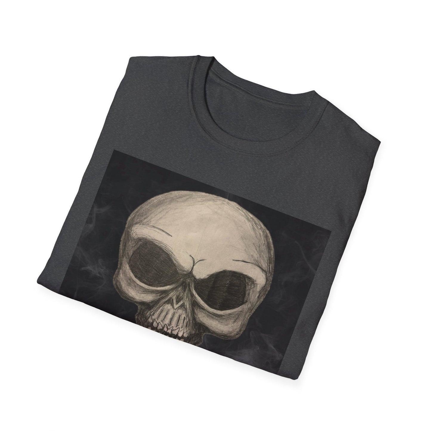 Skull Art Unisex Softstyle T-Shirt - Edgy Graphic Tee for Halloween, Festival Wear, Music Lovers, Gift Idea, Casual Style