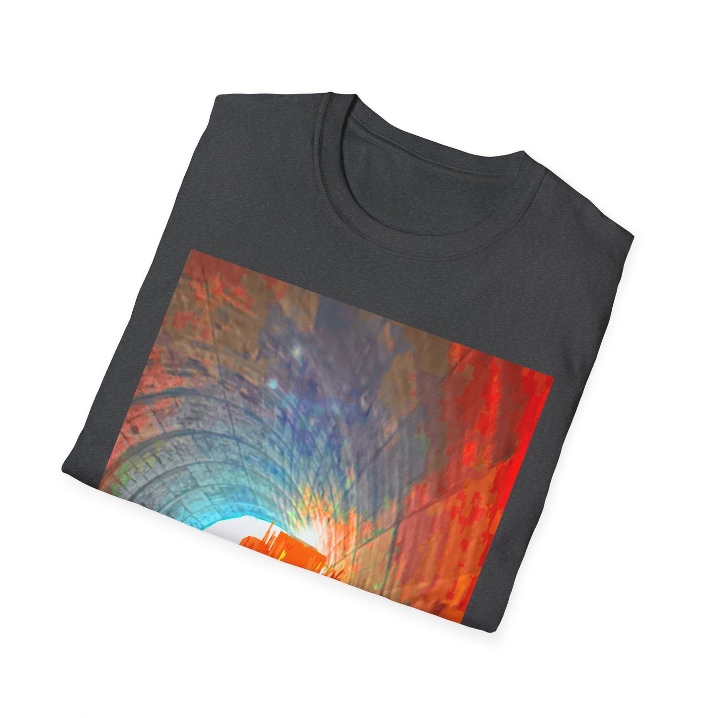 Vibrant Adventure motorcycle T-Shirt | Unisex Softstyle Tee, Casual Streetwear, Trendy Graphic Top, Unique Gift for Travelers, Colorful Artwork Shirt