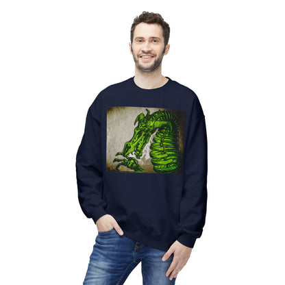 Vintage Green Dragon Unisex Midweight Softstyle Fleece Crewneck Sweatshirt