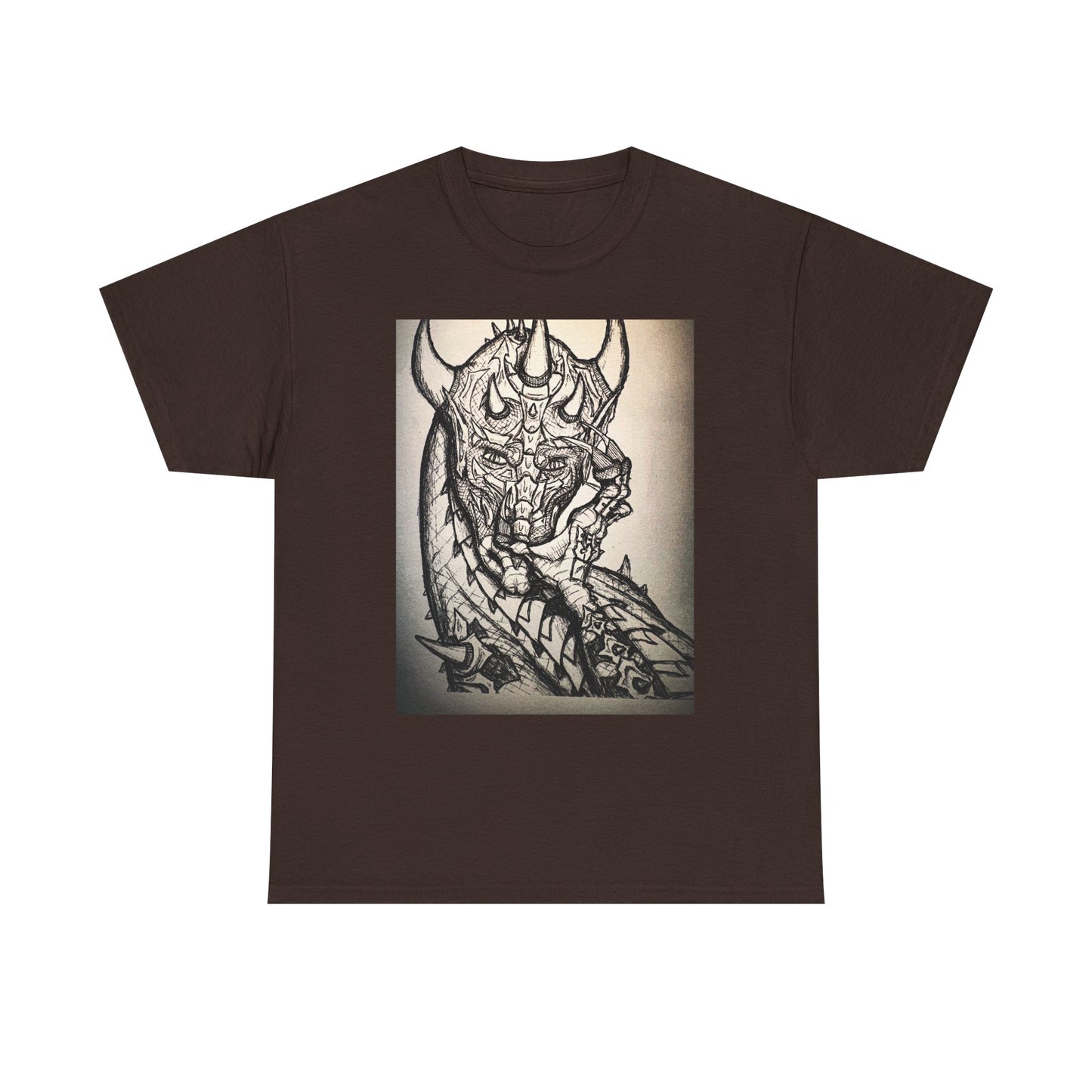 Dragon Art Unisex Heavy Cotton Tee, Graphic Tee, Unique Gift, Casual Wear, Fantasy Clothing, Art Inspired Shirt