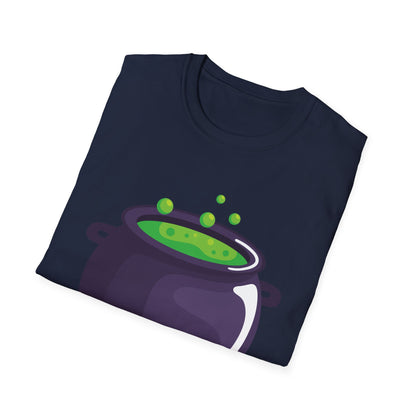 Halloween Potion Cauldron T-Shirt, Unisex Tee, Spooky Shirt, Witchy Apparel, Festival Wear, Halloween Costume