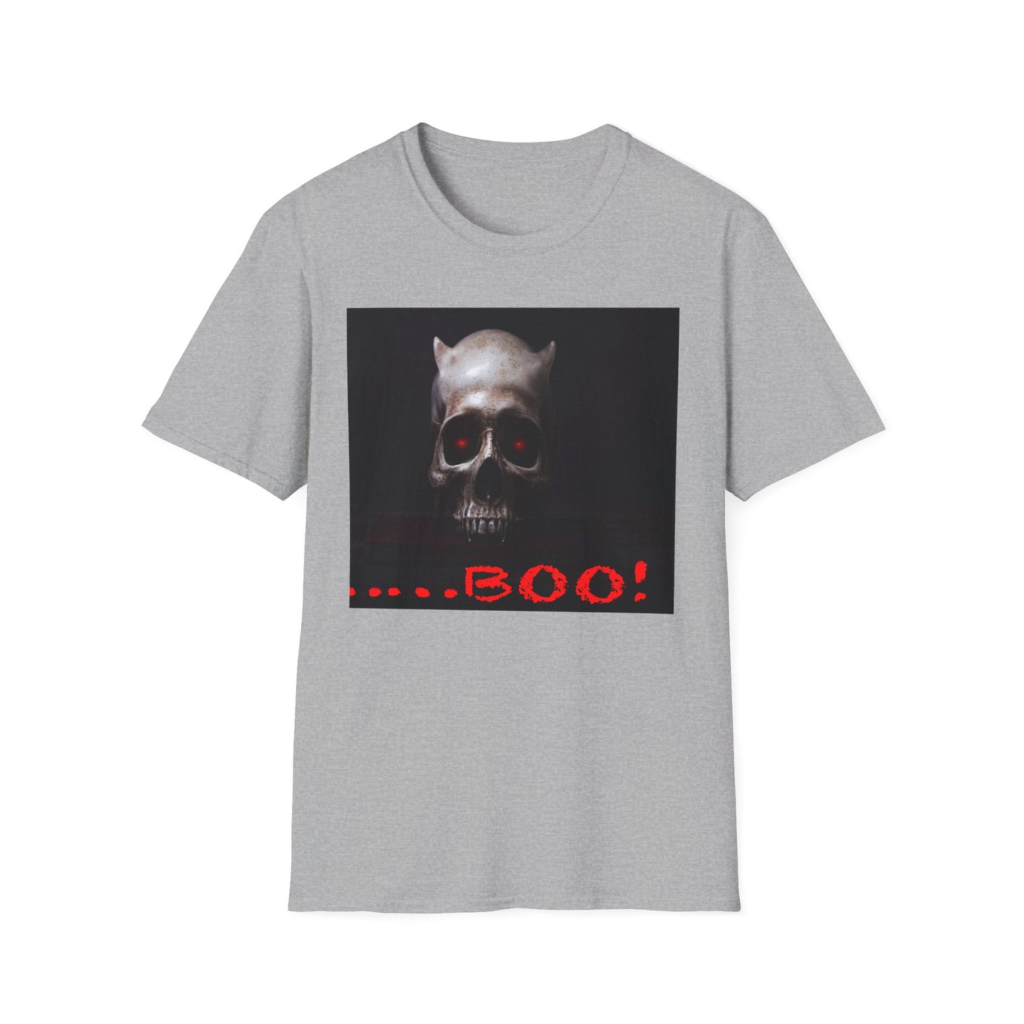 Spooky Demon Boo T-Shirt | Halloween Costume Tee | Unisex Softstyle Tee | Boo! Graphic Shirt | Casual Wear | Comfortable Halloween Apparel