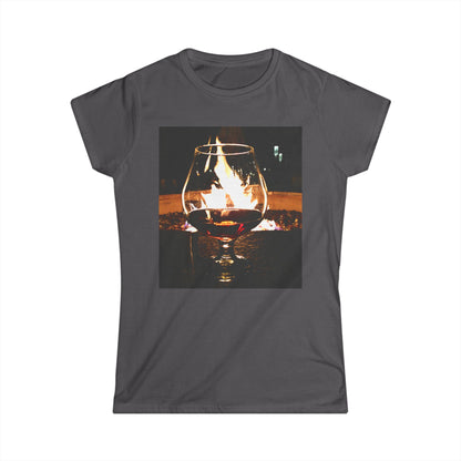 Elegant Wine-Themed Women's Softstyle Tee, Perfect for Wine Lovers, cognac enthusiasts. Casual Outings, Gifts for Her, Cozy Gatherings, and Wine Events