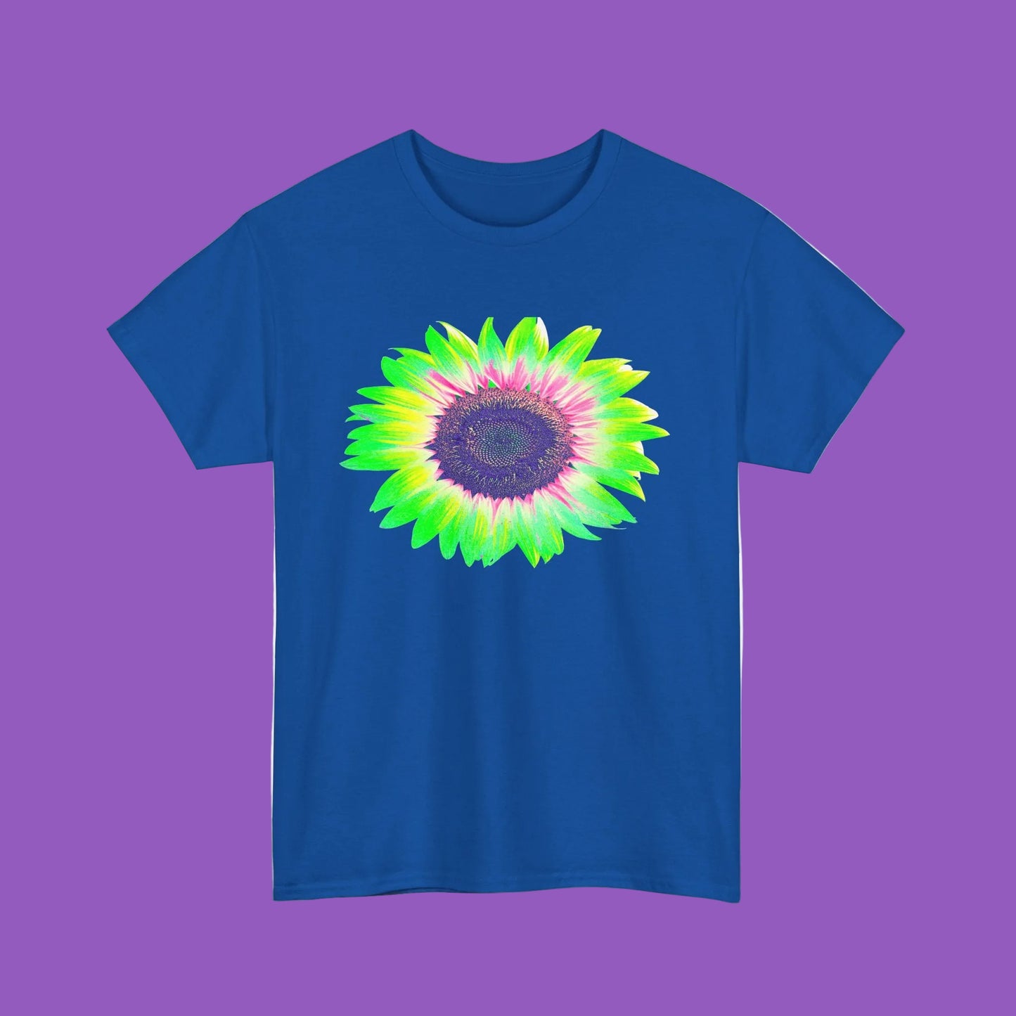 Neon Green Psychedelic Sunflower Tee