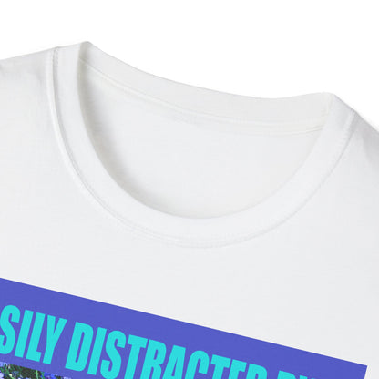 Easily Distracted by Puppies Cute Dog Lover T-Shirt, Easily Distracted by Dogs Tee, Perfect Gift for Pet Owners, Animal Lover Apparel, Casual Everyday Wear