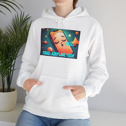 Hooded Sweatshirt - Airplane Mode Mood Sleeping Phone