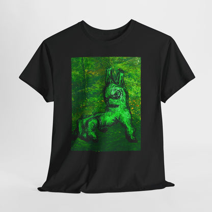 Graphic Tee — Neon Green Fantasy Art