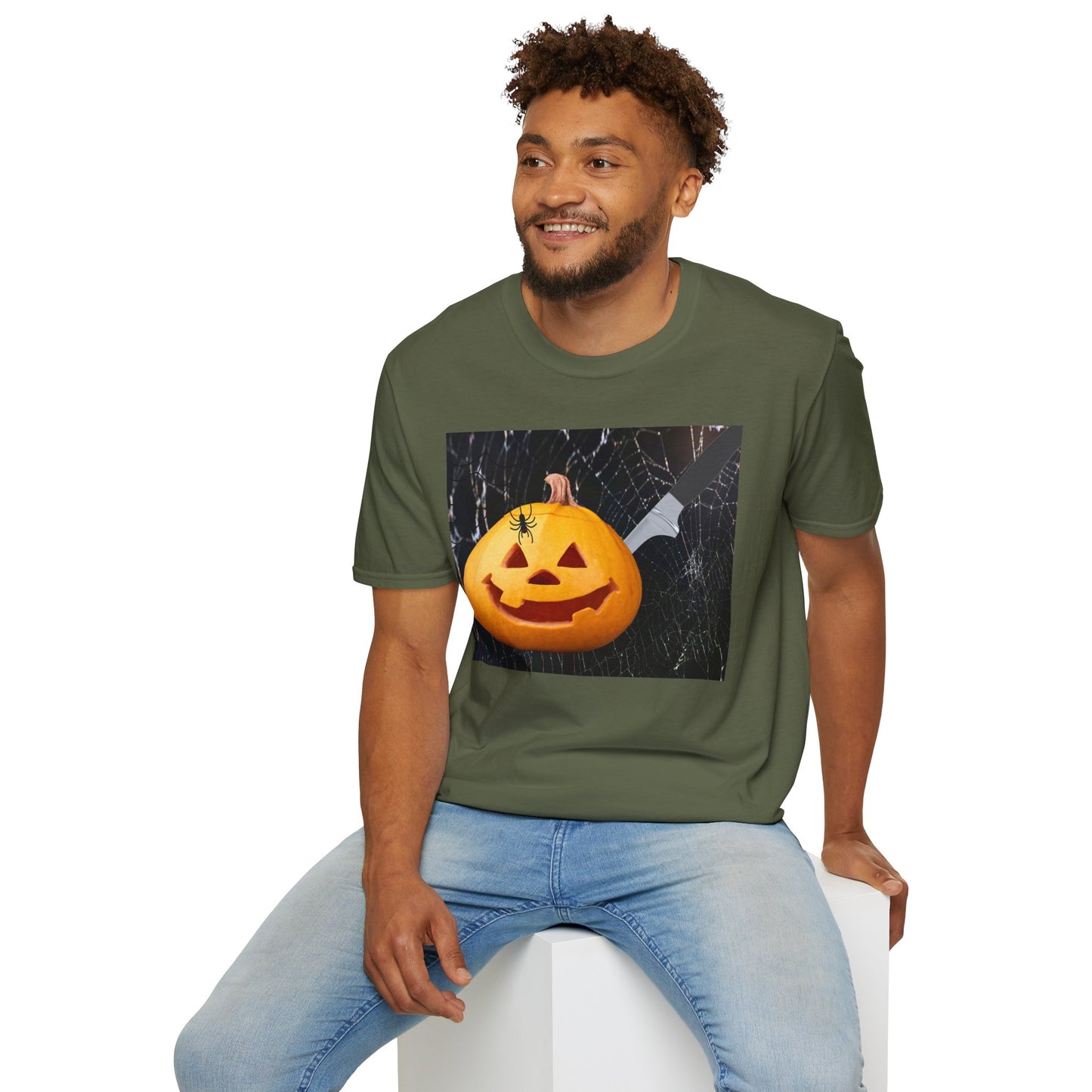 Halloween Pumpkin Horror T-Shirt, Unisex Tee, Spooky Shirt, Fall Fashion, Halloween Costume, October Celebration Gear