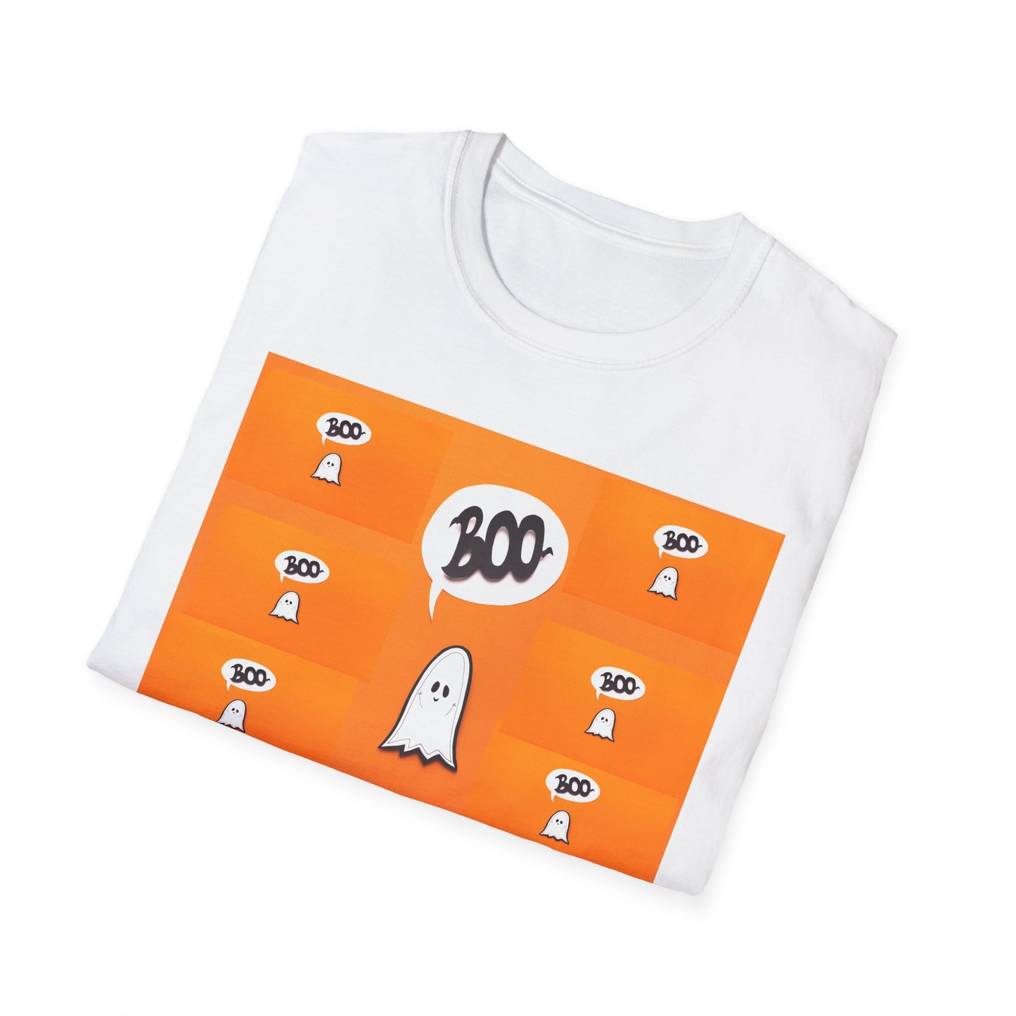 Halloween Ghost 'Boo' Unisex T-Shirt | Spooky Vibes, Costume, Fall Festivities, Trick-or-Treat, Fun Graphic Tee