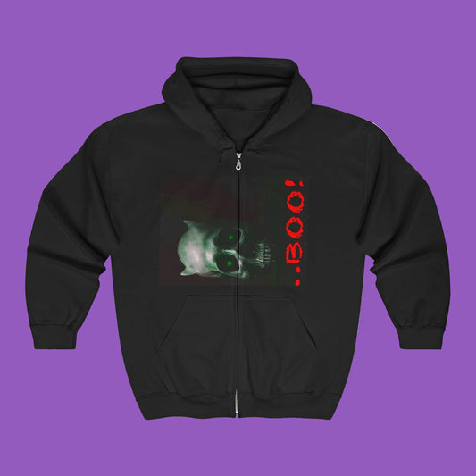 Dark Green Eyes “Boo “ Unisex Heavy Blend™ Full Zip Hooded Sweatshirt