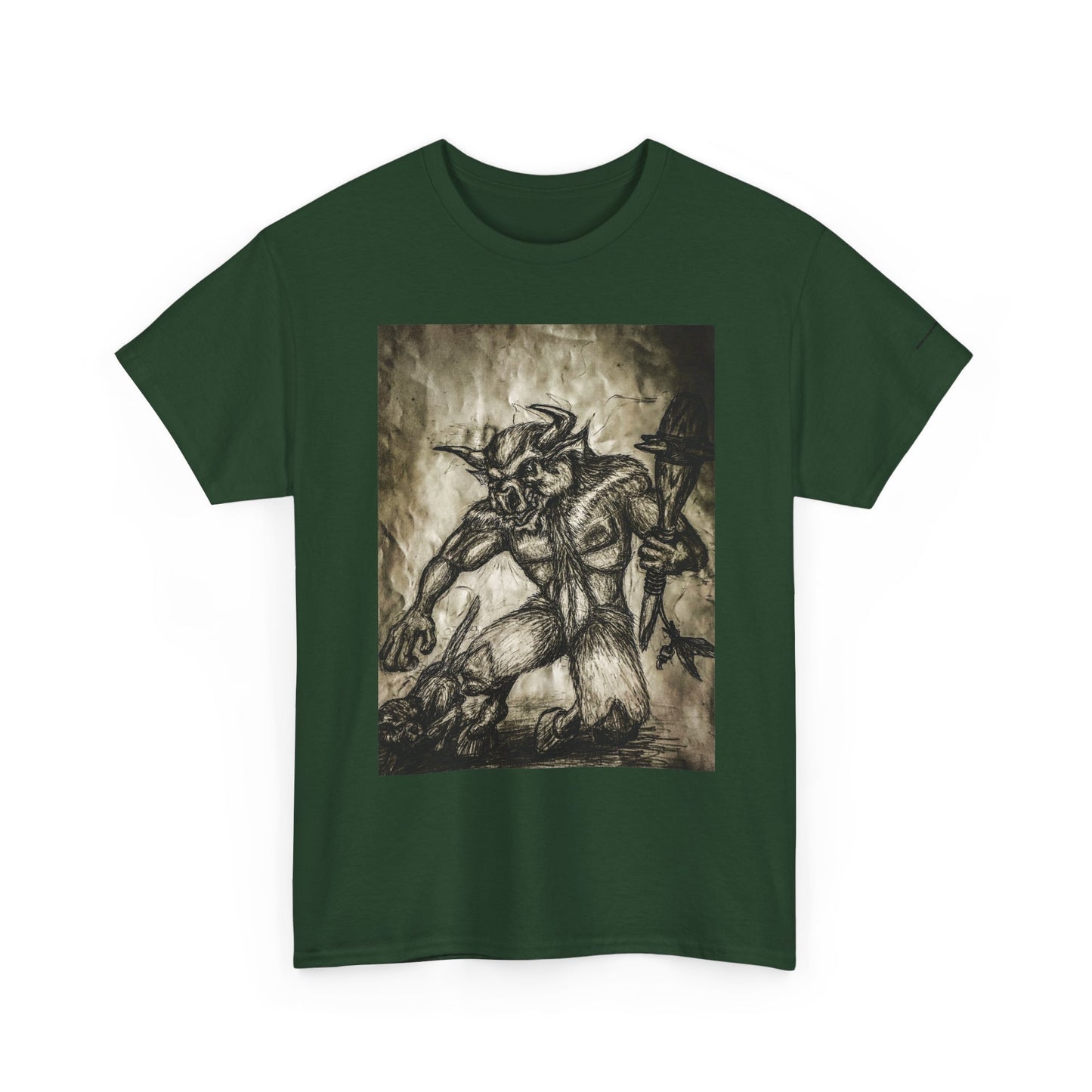 Black and White Mystical  Design Bull andCat Unisex Tee